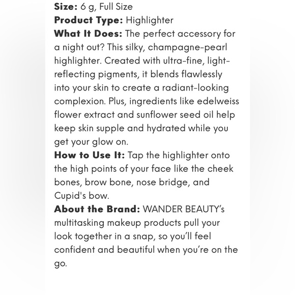 💫 Wander Beauty Wanderess Glow Highlighter in afterhours - Picture 2 of 2